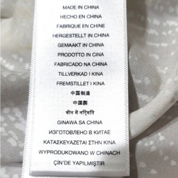 NWT 7 For All Mankind Tie Neck Silk Blouse Silver And Gold Color  Size S - Picture 7 of 8